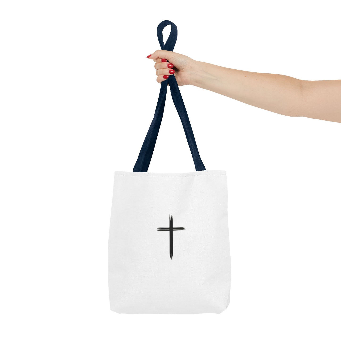 Minimalist Cross Design Tote Bag - Stylish Faith-Inspired Carryall