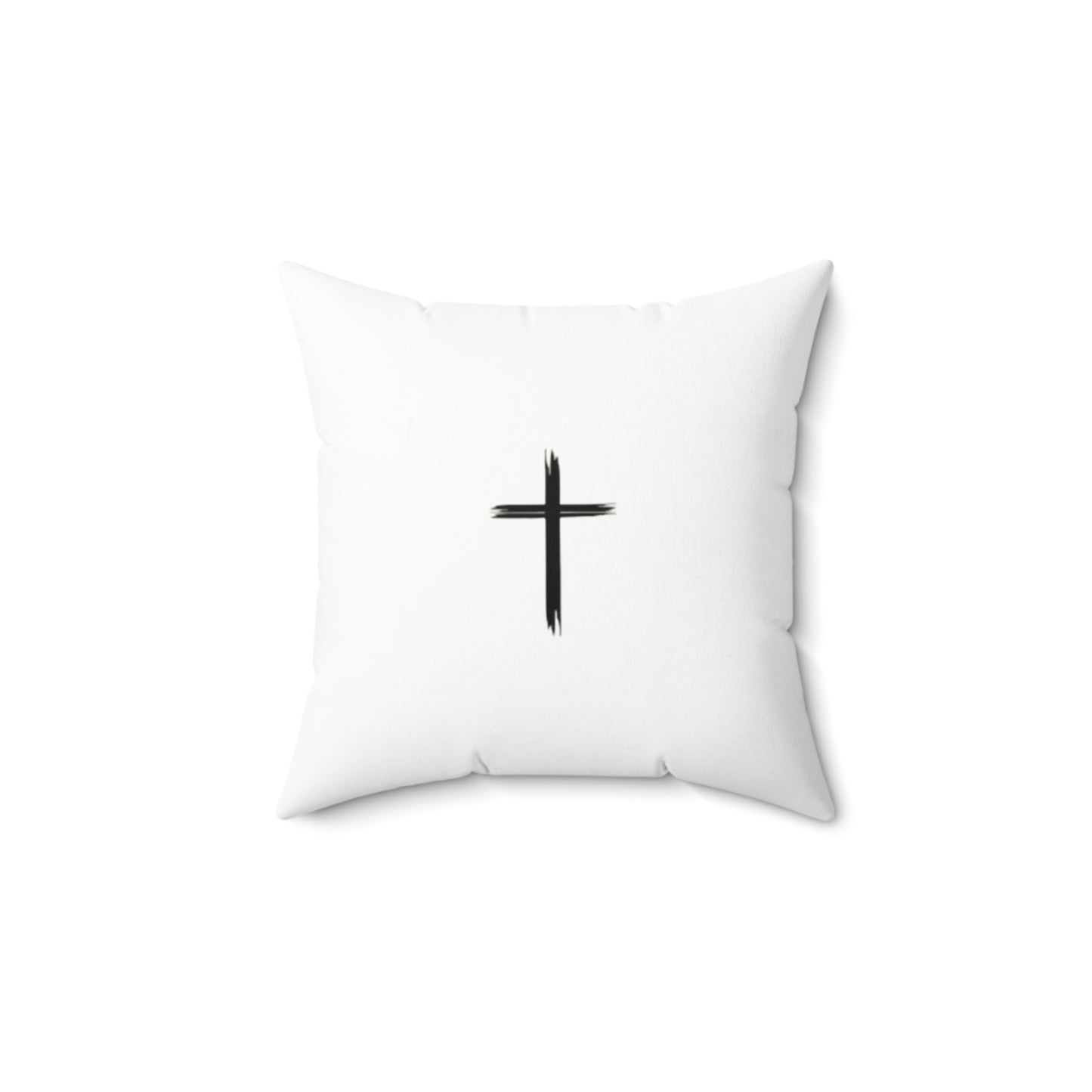 Modern Cross Design Square Throw Pillow for Christian Home Décor