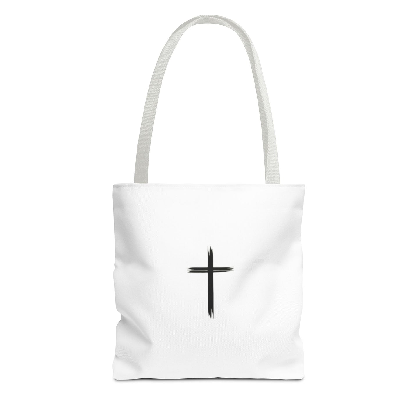 Minimalist Cross Design Tote Bag - Stylish Faith-Inspired Carryall