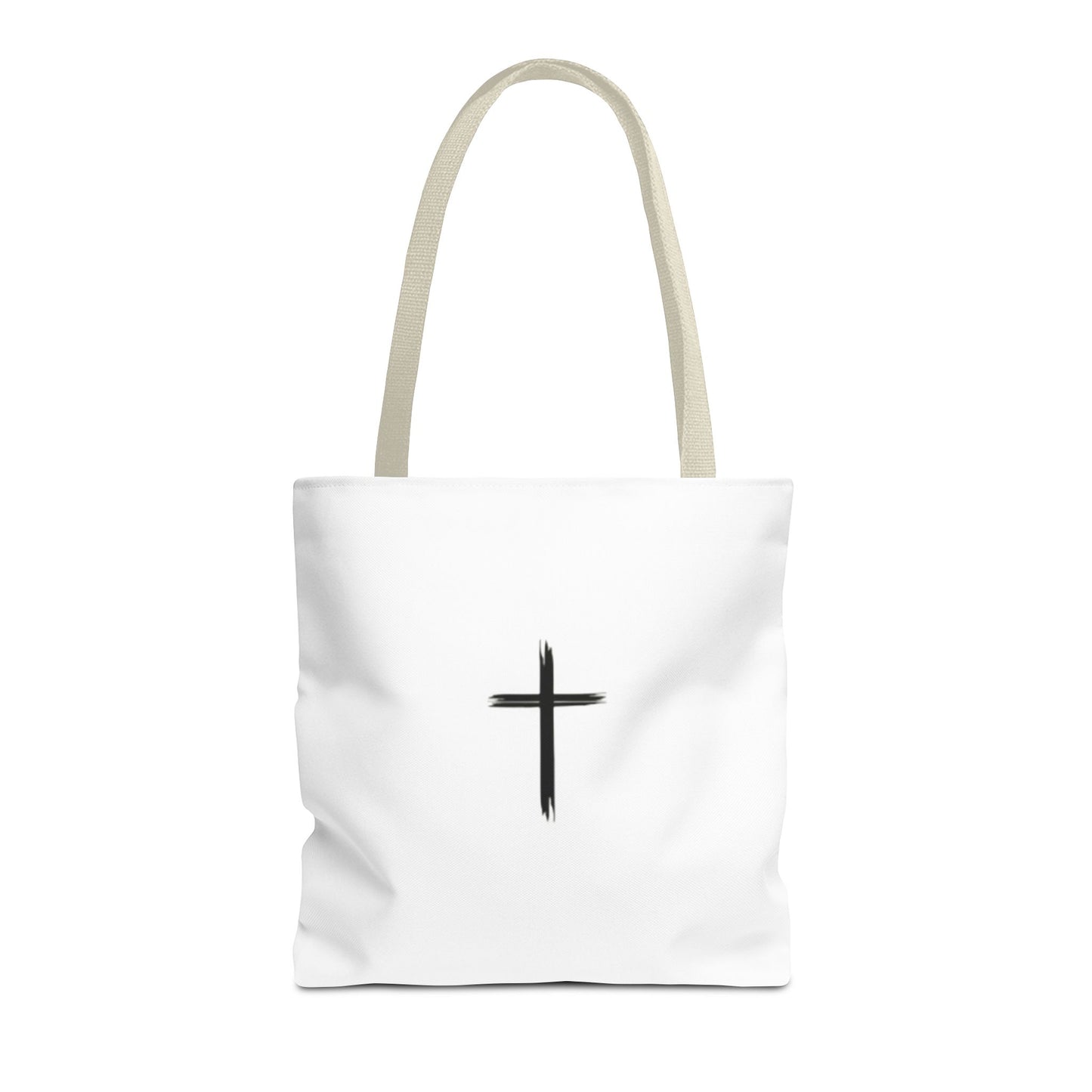 Minimalist Cross Design Tote Bag - Stylish Faith-Inspired Carryall