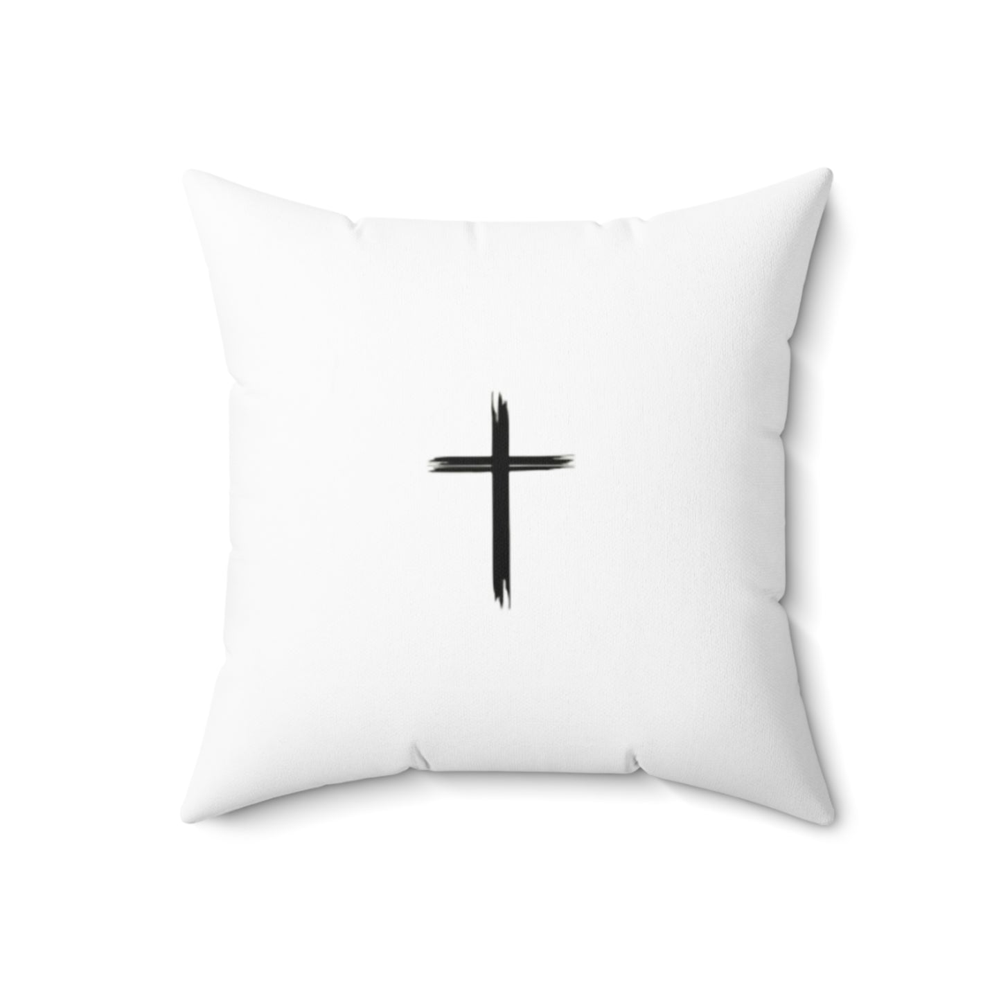 Modern Cross Design Square Throw Pillow for Christian Home Décor