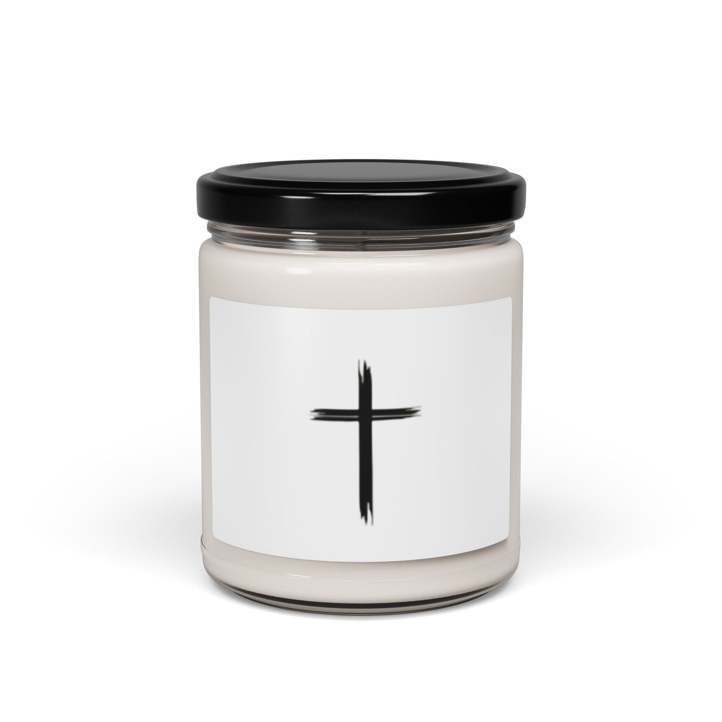 Minimalist Cross Scented Soy Candle - 9oz