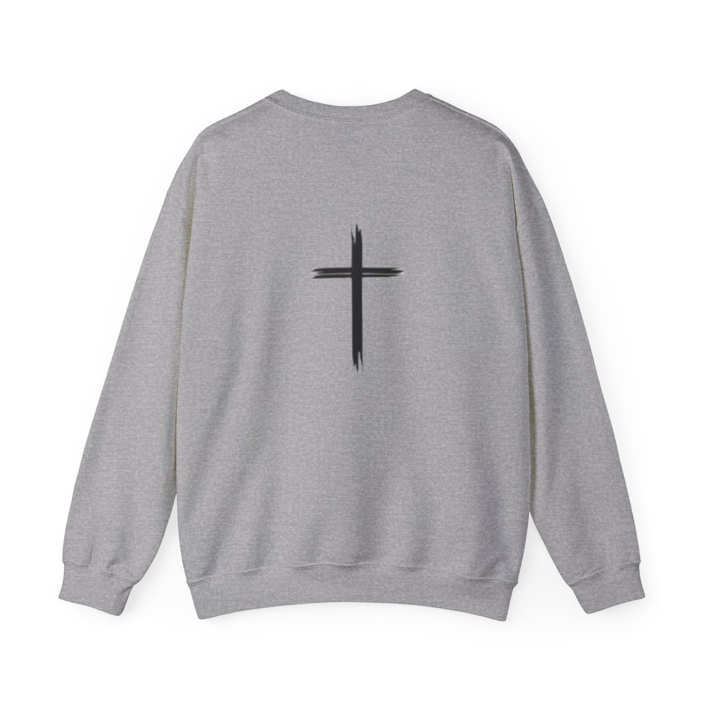 Faith-Inspired Unisex Crewneck Sweatshirt - Minimalist Cross Design