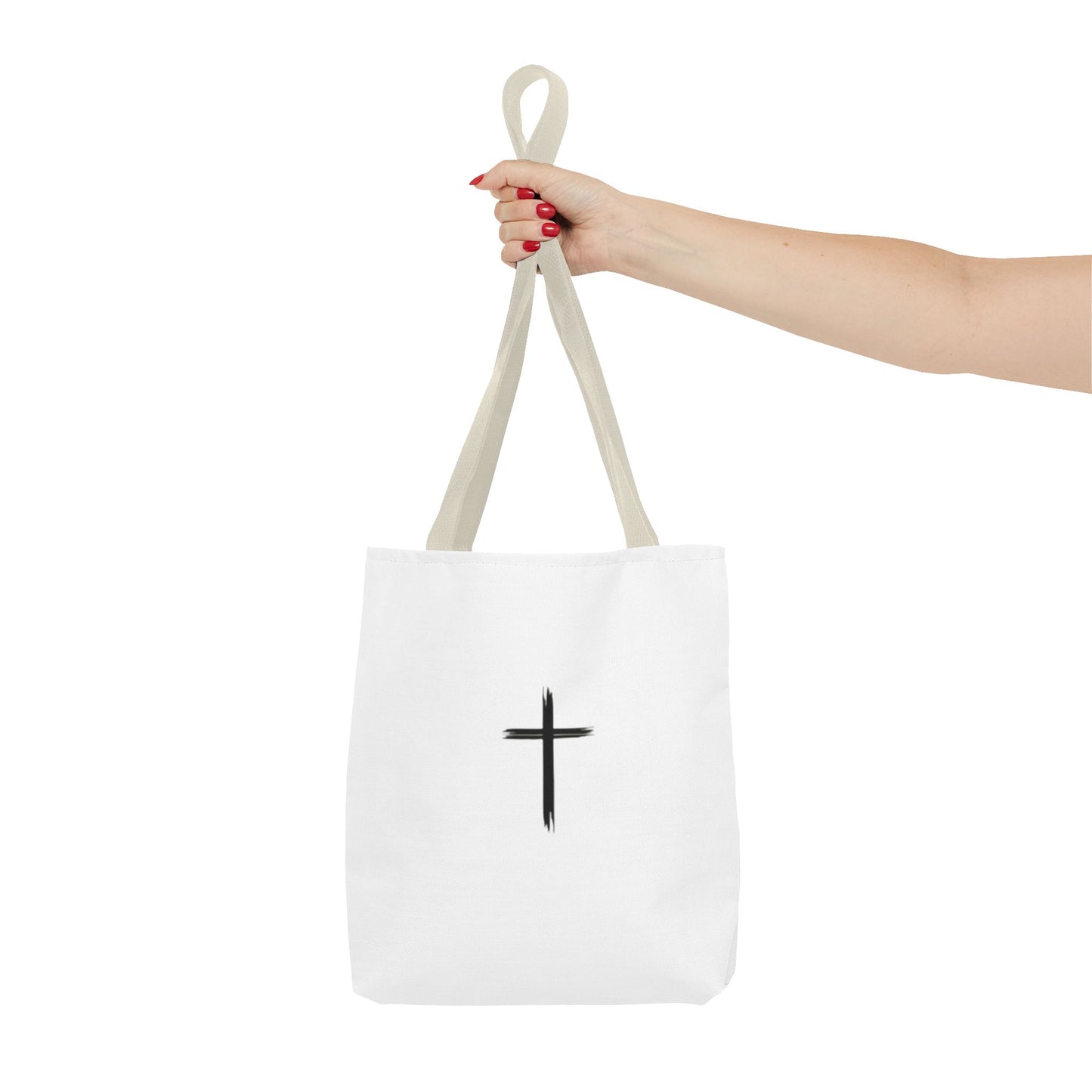 Minimalist Cross Design Tote Bag - Stylish Faith-Inspired Carryall