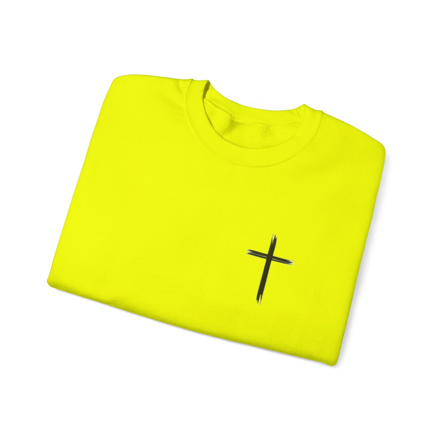 Faith-Inspired Unisex Crewneck Sweatshirt - Minimalist Cross Design