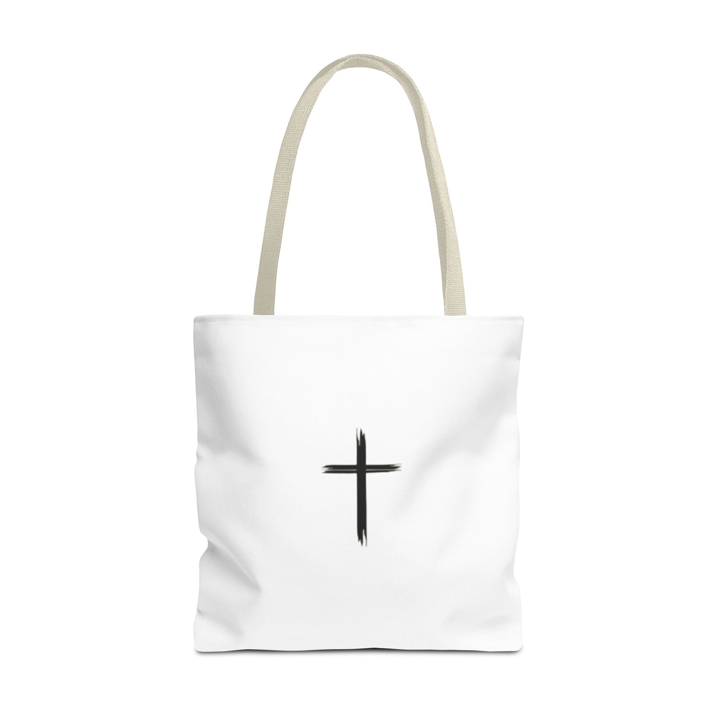 Minimalist Cross Design Tote Bag - Stylish Faith-Inspired Carryall