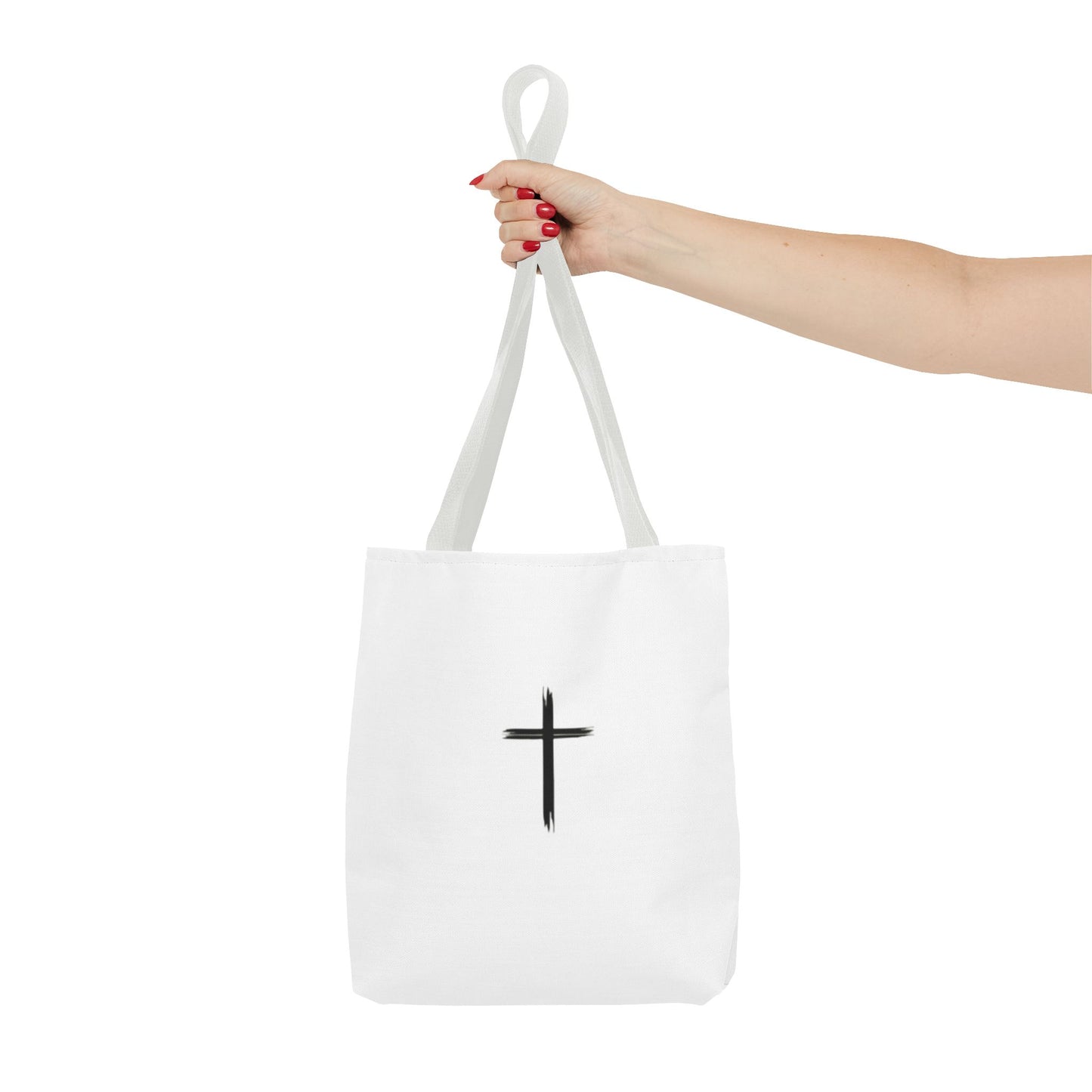 Minimalist Cross Design Tote Bag - Stylish Faith-Inspired Carryall