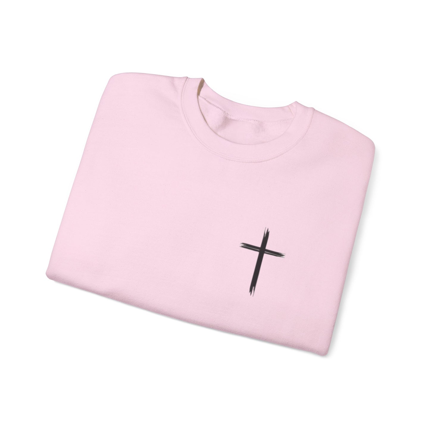 Faith-Inspired Unisex Crewneck Sweatshirt - Minimalist Cross Design