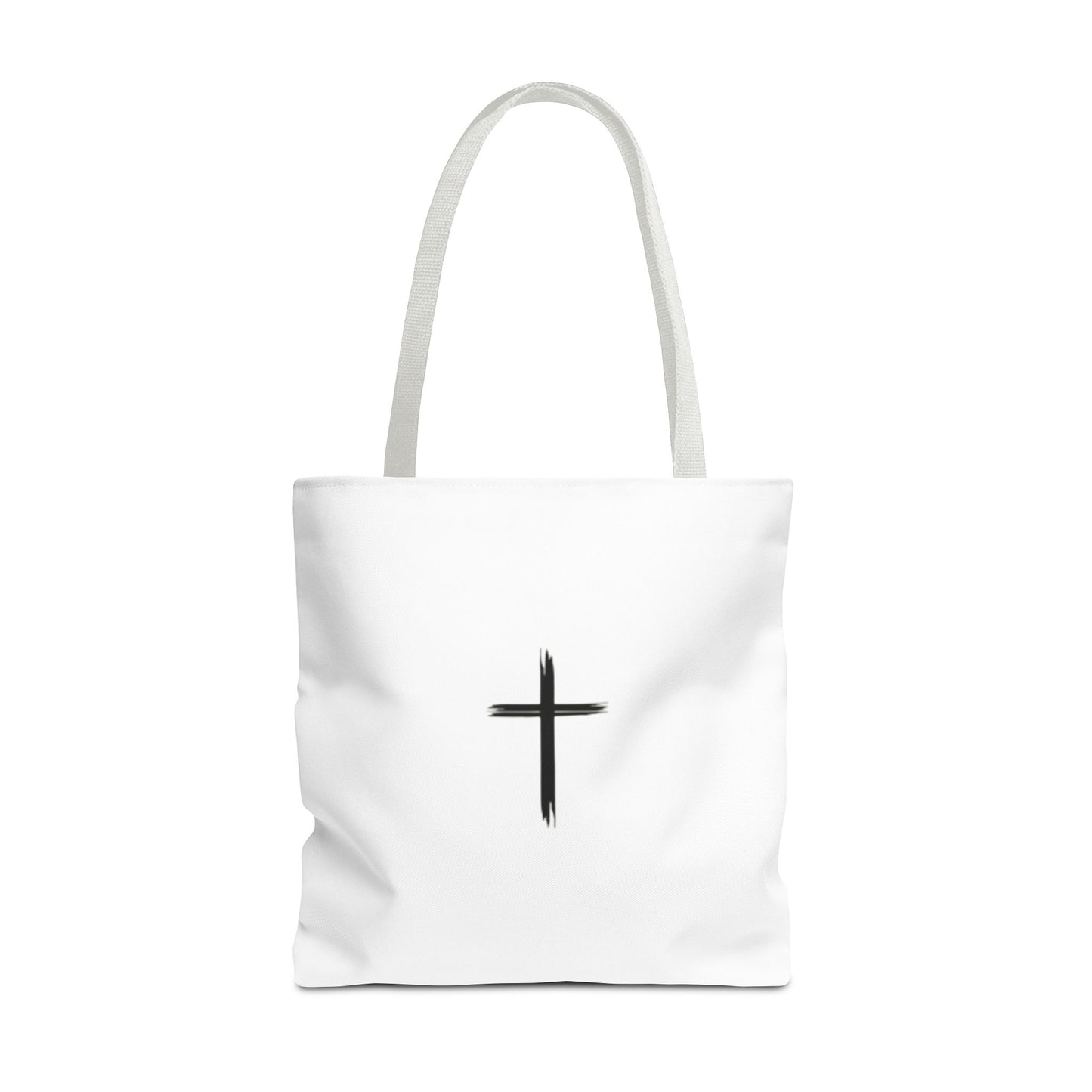 Minimalist Cross Design Tote Bag - Stylish Faith-Inspired Carryall