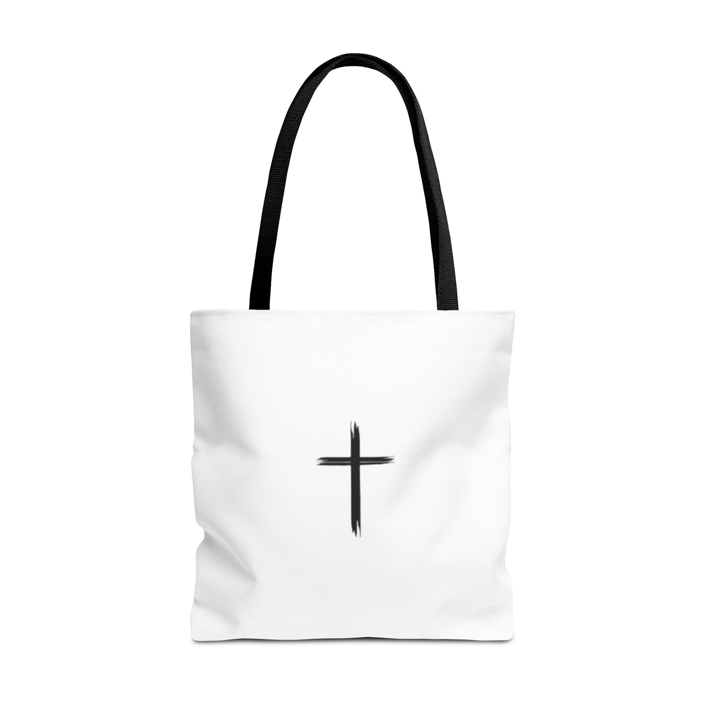 Minimalist Cross Design Tote Bag - Stylish Faith-Inspired Carryall