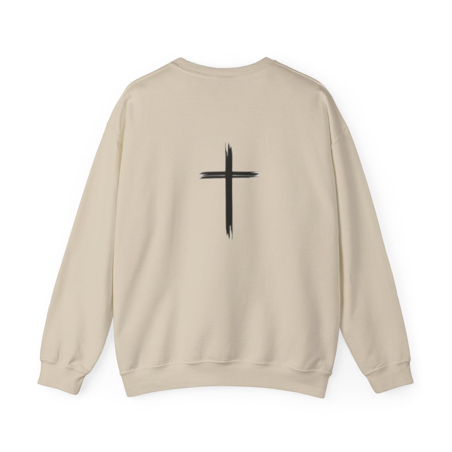 Faith-Inspired Unisex Crewneck Sweatshirt - Minimalist Cross Design