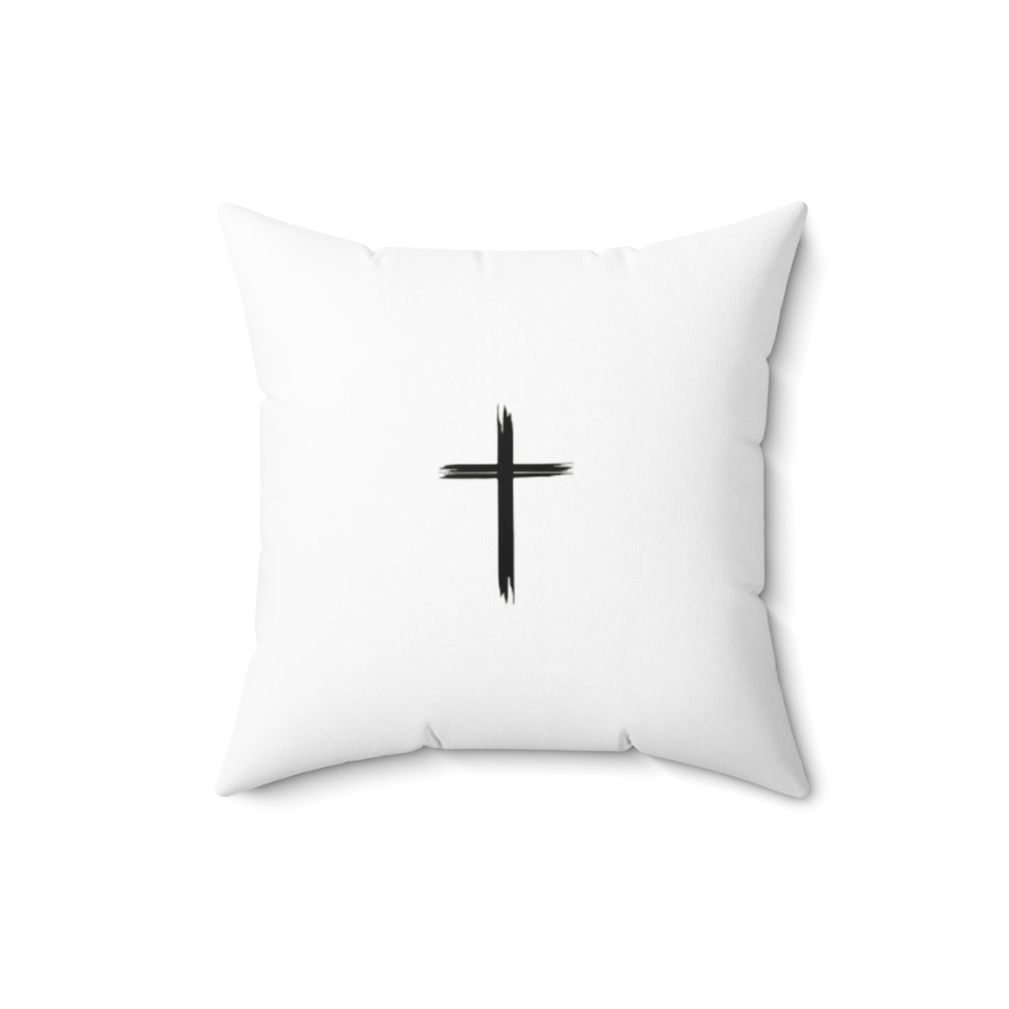 Modern Cross Design Square Throw Pillow for Christian Home Décor