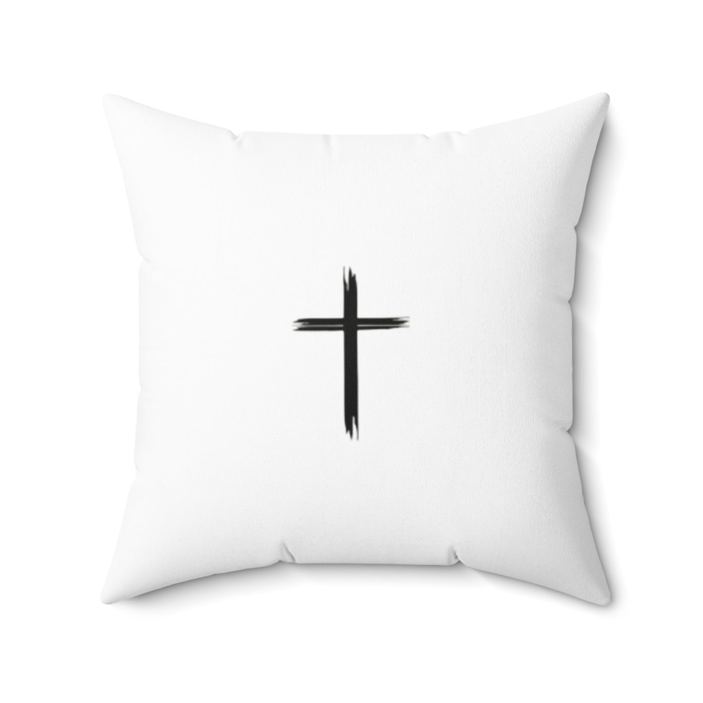 Modern Cross Design Square Throw Pillow for Christian Home Décor