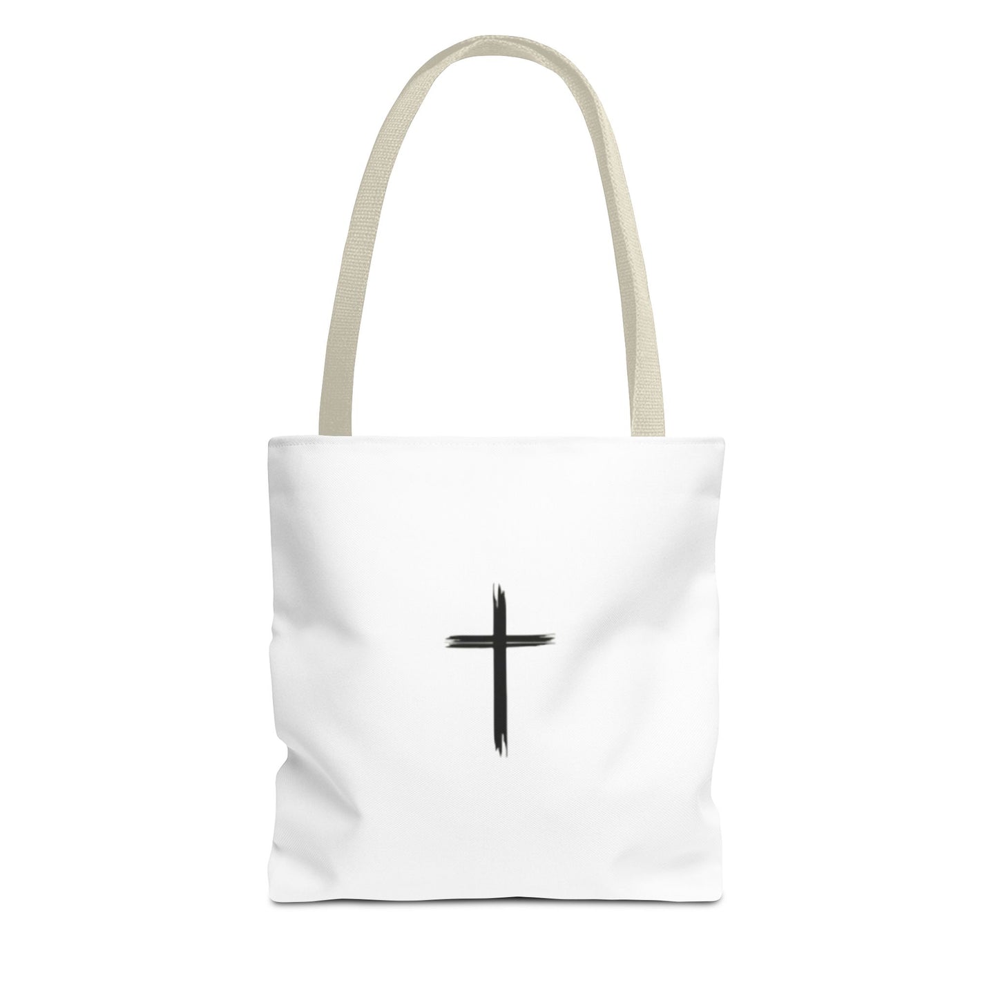 Minimalist Cross Design Tote Bag - Stylish Faith-Inspired Carryall