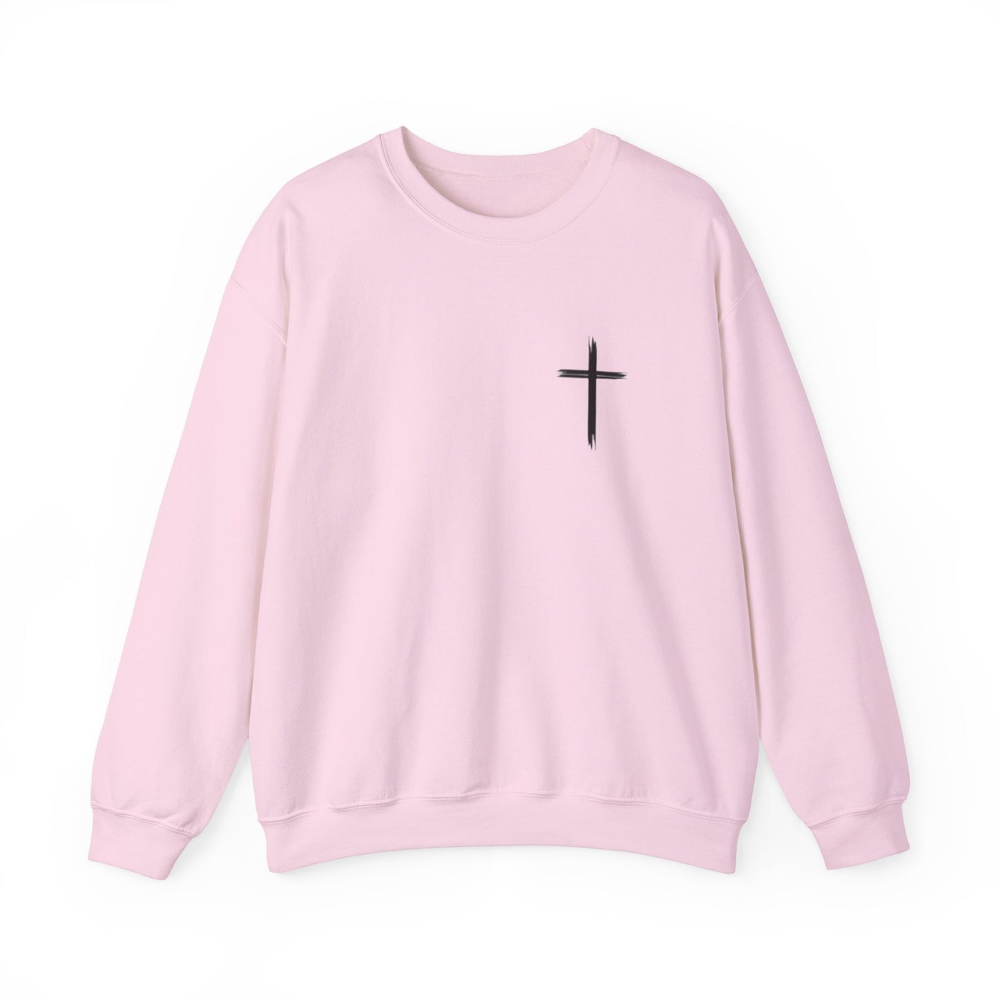 Faith-Inspired Unisex Crewneck Sweatshirt - Minimalist Cross Design