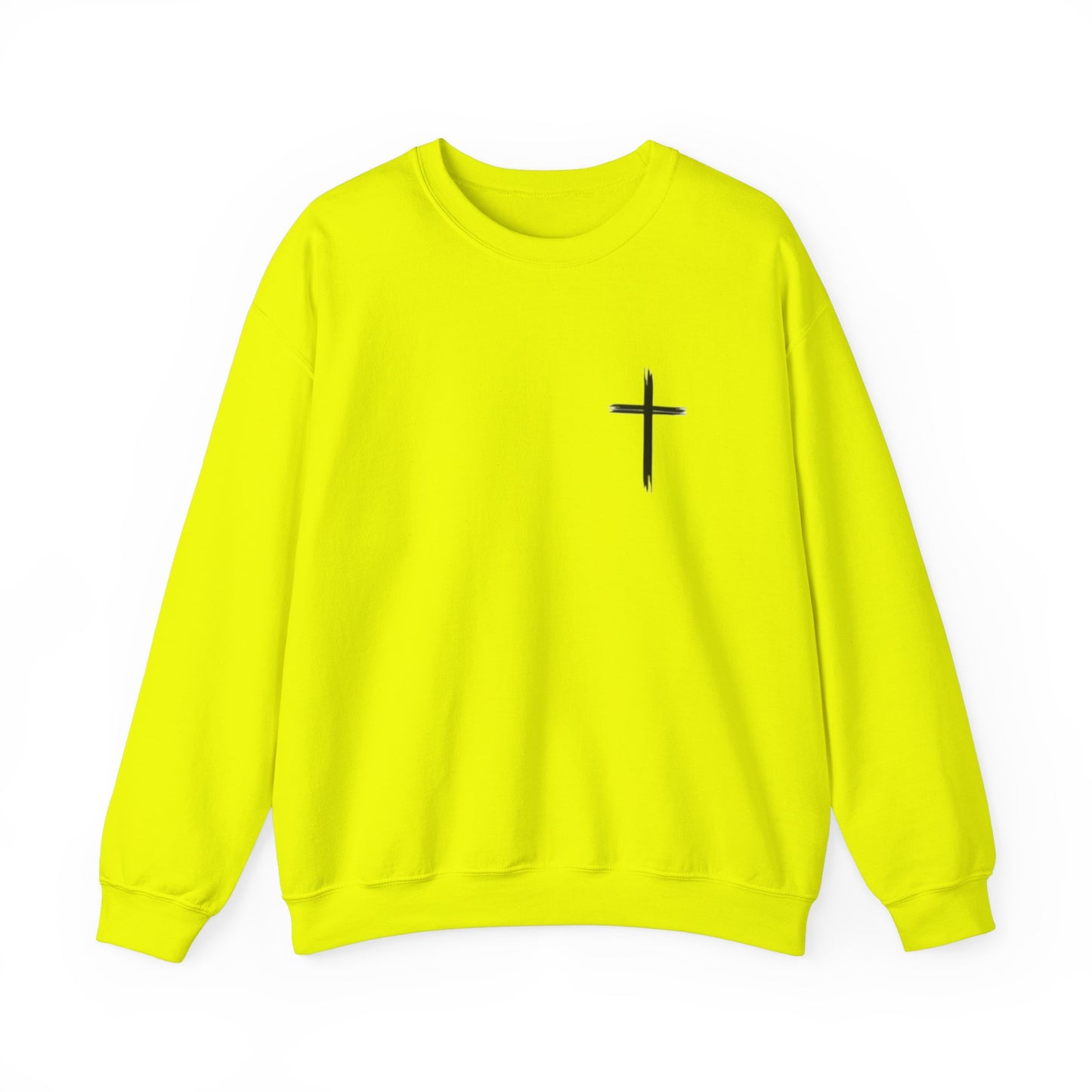 Faith-Inspired Unisex Crewneck Sweatshirt - Minimalist Cross Design